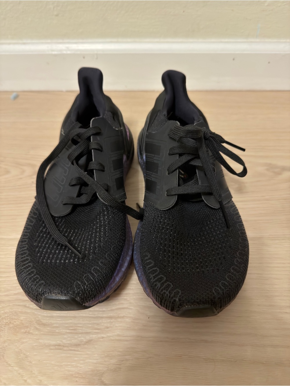 adidas Black Sneakers with Purple-Tinted Midsole